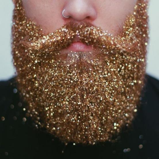 glitterbaard goud 3
